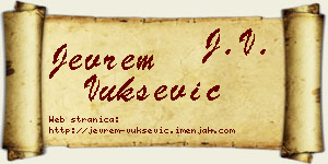 Jevrem Vukšević vizit kartica